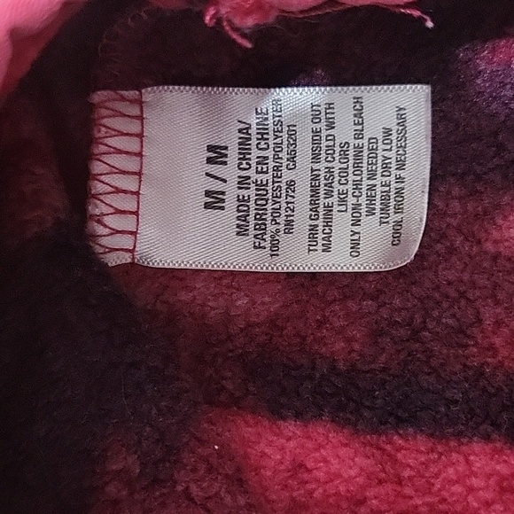 Aeropostale Pink Aztec Print 1/4 Zip Fleece Jacket Size Medium - Picture 4 of 4